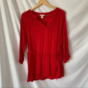 H&M Red Women's Tunic Top